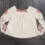 Soft Surroundings | Mariella Floral Embroidered Linen Blend Boho Tunic Top Photo 5