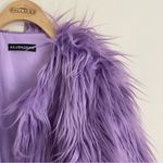Lavender Faux Fur Shaggy Coat Jacket AILUBAODAN– Size S Purple Photo 2