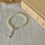 Handmade “Effie” Charm Pearl Bracelet Pink Rhinestone Girlhoodcore Pastel Photo 6