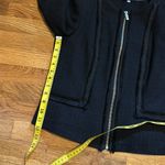 Karl Lagerfeld Paris Women 4 Tweed Black Long Sleeve Jacket Ruffle Fringe Work Photo 2