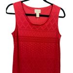 Chico's NWT Chico’s Jacquard Cut Work Tamra Tank Dress Coral Size Medium Photo 5