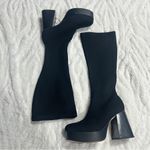 Circus by Sam Edelman  Size 7.5M Women's Simone Black Knit Platform Winter Boots Photo 4