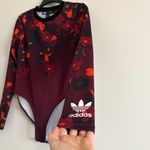 Farm Rio Adidas Her Studio London Long Sleeve Bodysuit Red Floral Small Photo 4
