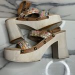 sbicca Women's Braided Strappy Wood Platform Gwendoline Sandals Sz 40 Sz 9.5 Photo 5