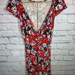Free People Key to Your Heart Floral Mini Dress Red Multicolor Womens size small Photo 0