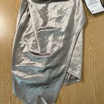 Emerald Sundae B40 New Womens  Elegant Silver Satiny Silky Lined Dress size Small Photo 4