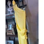 Baobab Lyn Knit One Shoulder Maxi Dress Carambolo Yellow Womens Size Medium Photo 6