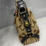 Coach y2k  Black Brown Carly Large Hobo Signature Shoulder Bag Purse Photo 2