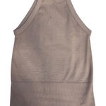 Free People Intimately XS/S Ribbed High Neck Tank Top Sleeveless Neutral Beige Photo 0