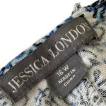 Jessica London Blue Linen Sleeveless Tunic Blouse Lace Up Detail size PLUS 16W Photo 5