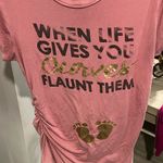 Jasmine Women’s “When Life Gives You Curves Flaunt Them”   Large Maternity Shirt Photo 1