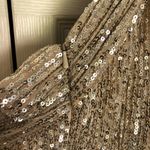 Mac Duggal Ieena  Champagne and Silver Sequin One Shoulder Gown Size 8 Photo 12