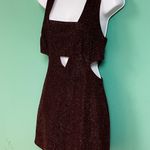 EXPRESS Dark Red Glitter Bodycon Dress Photo 4