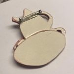 Hand Made Hand Crafted Ceramic Brooch Pin Pink Tea Set Hand Painted Photo 4