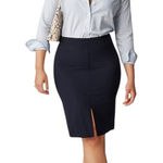 J.Crew Pencil Skirt in Italian bi-stretch Wool Blend Size 4 New Black Office Photo 0