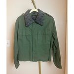 Anthropologie  Twelve by ontwelfth Green Jacket with Fuzzy Collar Sz. M Photo 1