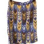 Tory Burch Jemima Tribal Print Tulip Linen Skirt Photo 0