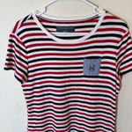 Tommy Hilfiger  Striped T-Shirt Dress Blue Pocket‎ Red White Size Medium Photo 1