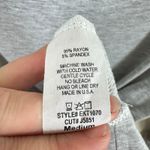 Egy Gray Raglan Stretchy Long Tan Lace Sleeve Rayon Top Made In USA Size M Size M Photo 4