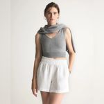 Quince NWT  100% European Linen High Waisted White  Shorts Sz XL Photo 1