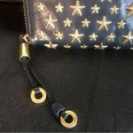 Jimmy Choo Navy Blue Lambskin and Gold Stars Continental Zip Wallet Photo 1