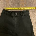 ZARA  Wide Leg Jeans Women Sz 4 Black High Rise Frayed Hem Photo 2