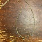 A New Day  Dainty Gold Necklace with Green and Crystal Pendants Photo 0