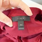 J.Crew  Long Sleeve Belted Midi Shirt Dress Maroon Burgundy Red Medium Petite Photo 1