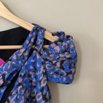 Zac Posen  Asymmeterical Abstract Floral Faux Wrap Silk Dress Size 0 NWT Photo 6