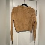 Divided H&M Size S Tan Camel Ribbed Knit Long Sleeve Crew Neck Cropped Swsater Photo 5