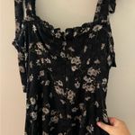 Lulus  ankle length black dress with floral detail size M Photo 4