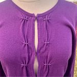 Coldwater Creek  Silk Blend Purple Cardigan Sweater Sz S Photo 7