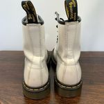 Dr. Martens Women's Lace Up Block Heel Ankle Combat Boots White Black Size 6 Photo 2