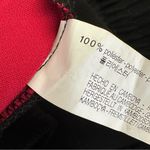 ZARA NWT High Rise Wide Leg Black Pants with Red and Pink Bold Stripe Photo 6