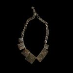 BCBGMAXAZRIA 3D Pyramid Silver Necklace Photo 2