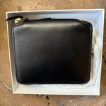 Comme des Garçons Commes des Garcons black leather outside pocket double-compartment wallet NIB Photo 0