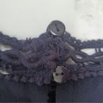 Umgee ‎ Sleeveless Floral Navy Blue Lace Crochet Collar Boho Dress Women's S Photo 6