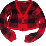 Wild Fable Red and Black Plaid Cardigan Photo 1