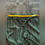 New Look NWT- Women’s Green Striped Wide-Leg Pants Belted SIZE 1X Photo 10