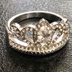 Tiara Sterling Silver Crown Princess Ring Size 9 Photo 2