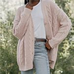 Jenni Kayne New With Tags  Blush Cable Cocoon Cardigan Photo 2