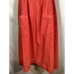 Pilcro Anthropologie  Dress Flutter Sleeve Midi Red Cotton Canvas Womens MP Photo 6