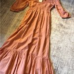 Rust Orange Long Sleeve Dress Photo 3