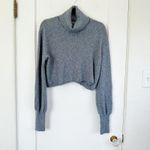 Reformation  | Luisa 100%‎ Cashmere Turtleneck Cropped Sweater in Grey size Large Photo 3