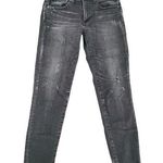 Moussy Vintage Velma Skinny Black Wash Gray Distressed Cropped Denim Jeans 26 Photo 0