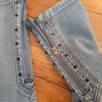 White House | Black Market WHBM Skinny Ankle Gold Studded Zippered Hem jeans sz 2 Photo 4