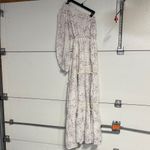 Cami NYC OLYMPIA ONE SLEEVE FLORAL COTTON MAXI DRESS WHITE SMALL POM POMS Photo 1