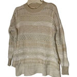 Billabong ABV) sweater women's size S white open weave boxy small women Photo 0