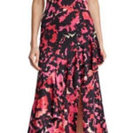 Tracy Reese Sleeveless Printed Midi Dress Hot Pink Floral Silk Ruffle 4 $398 Photo 0