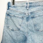 Old Navy  Ski Hi Extra High Rise Button Fly Light Wash Distressed Cuffed Shorts Photo 6